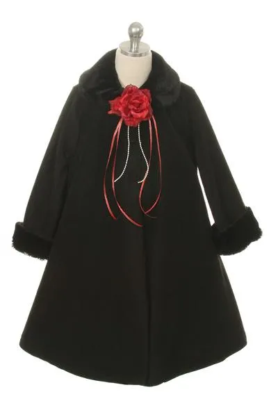 127 Fleece Cape-Style Girls Coat