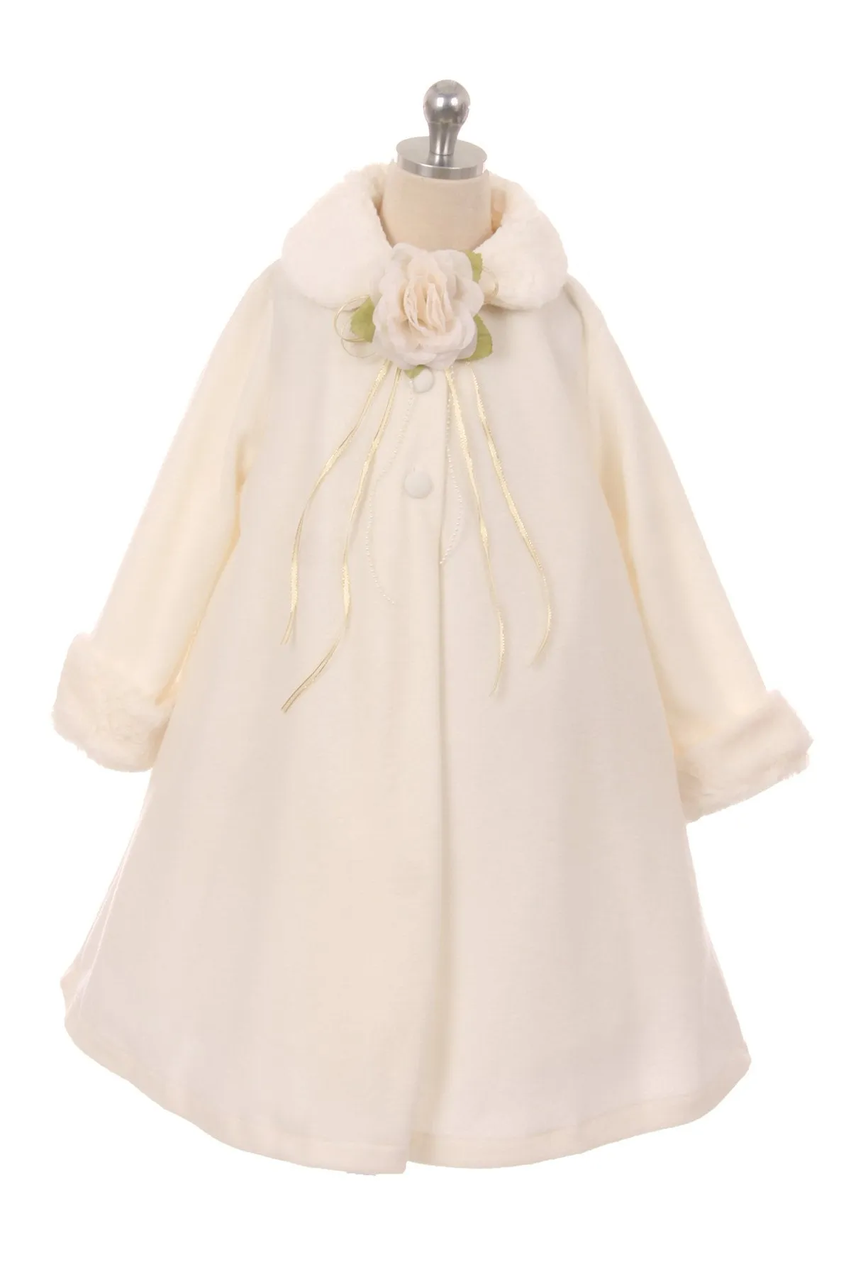 127 Fleece Cape-Style Girls Coat