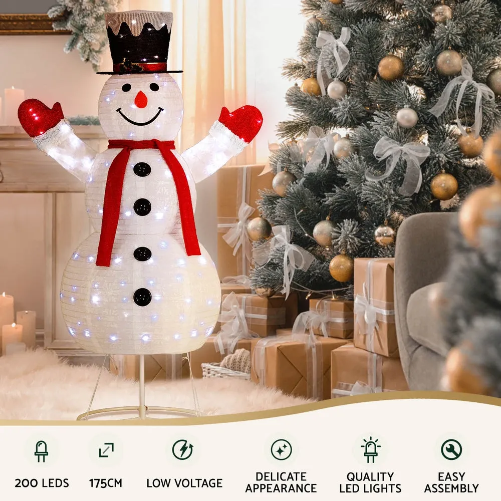 1.7M Christmas Lights 200 LED Fairy Light Snowman Decorations