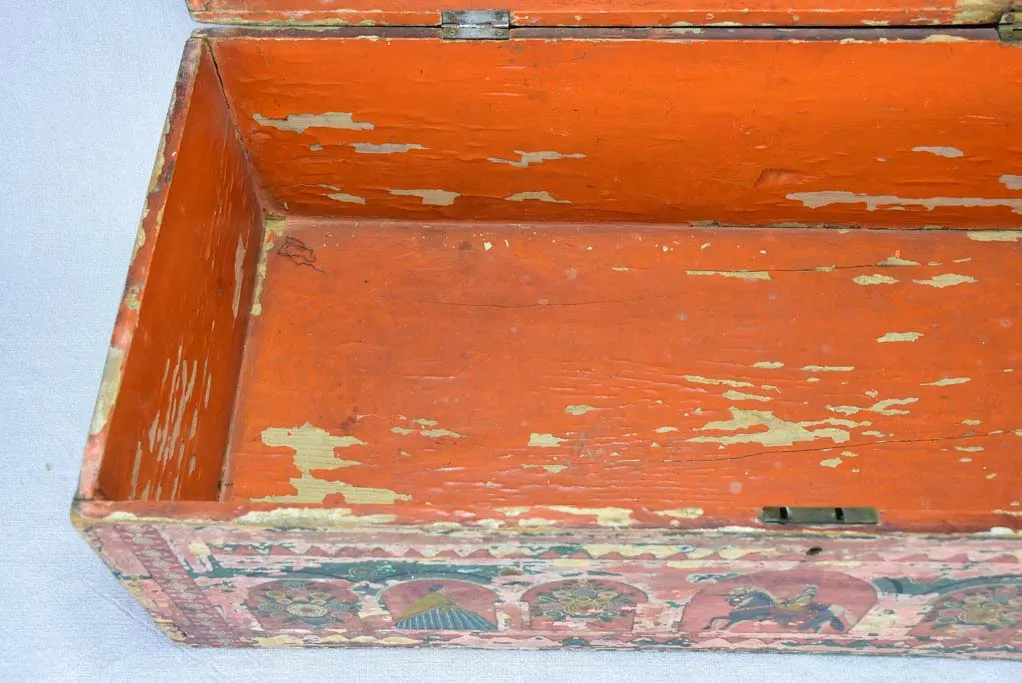 18th Century wooden chest with original patina 33½"