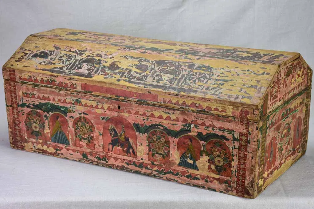 18th Century wooden chest with original patina 33½"