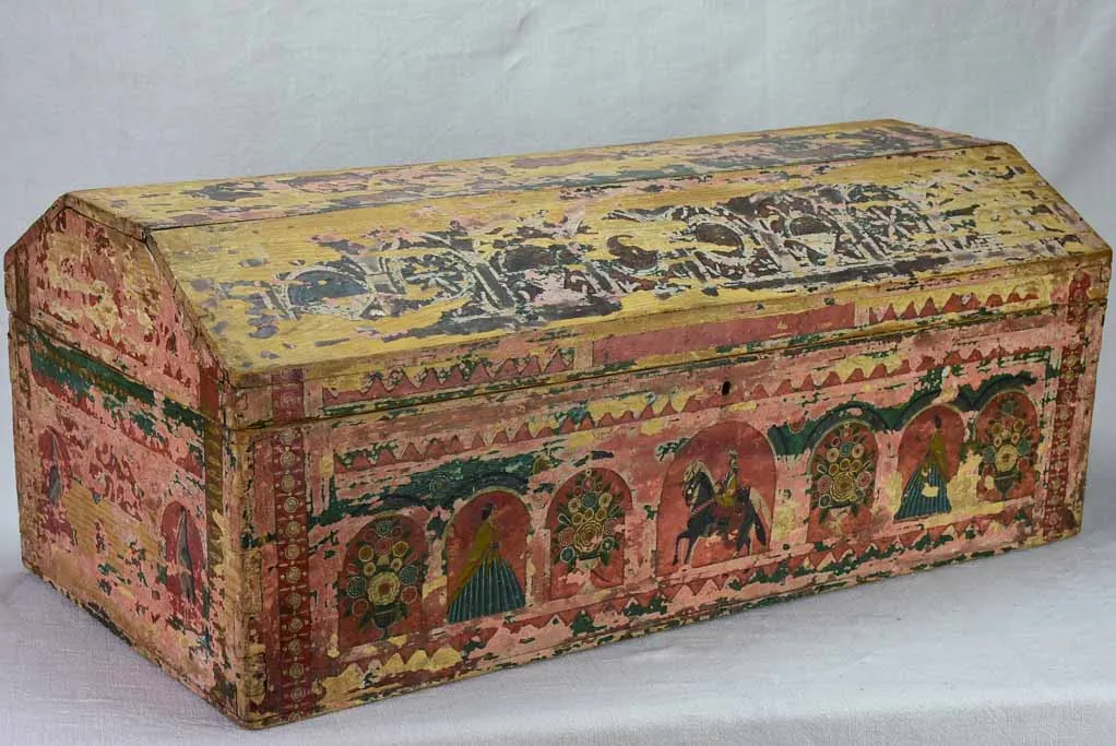 18th Century wooden chest with original patina 33½"