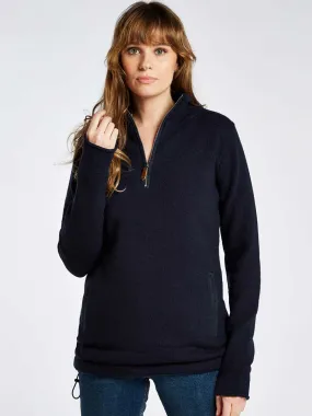 30% OFF DUBARRY Morrisey Zip Neck Sweater - Women's - Navy - Size: UK 16