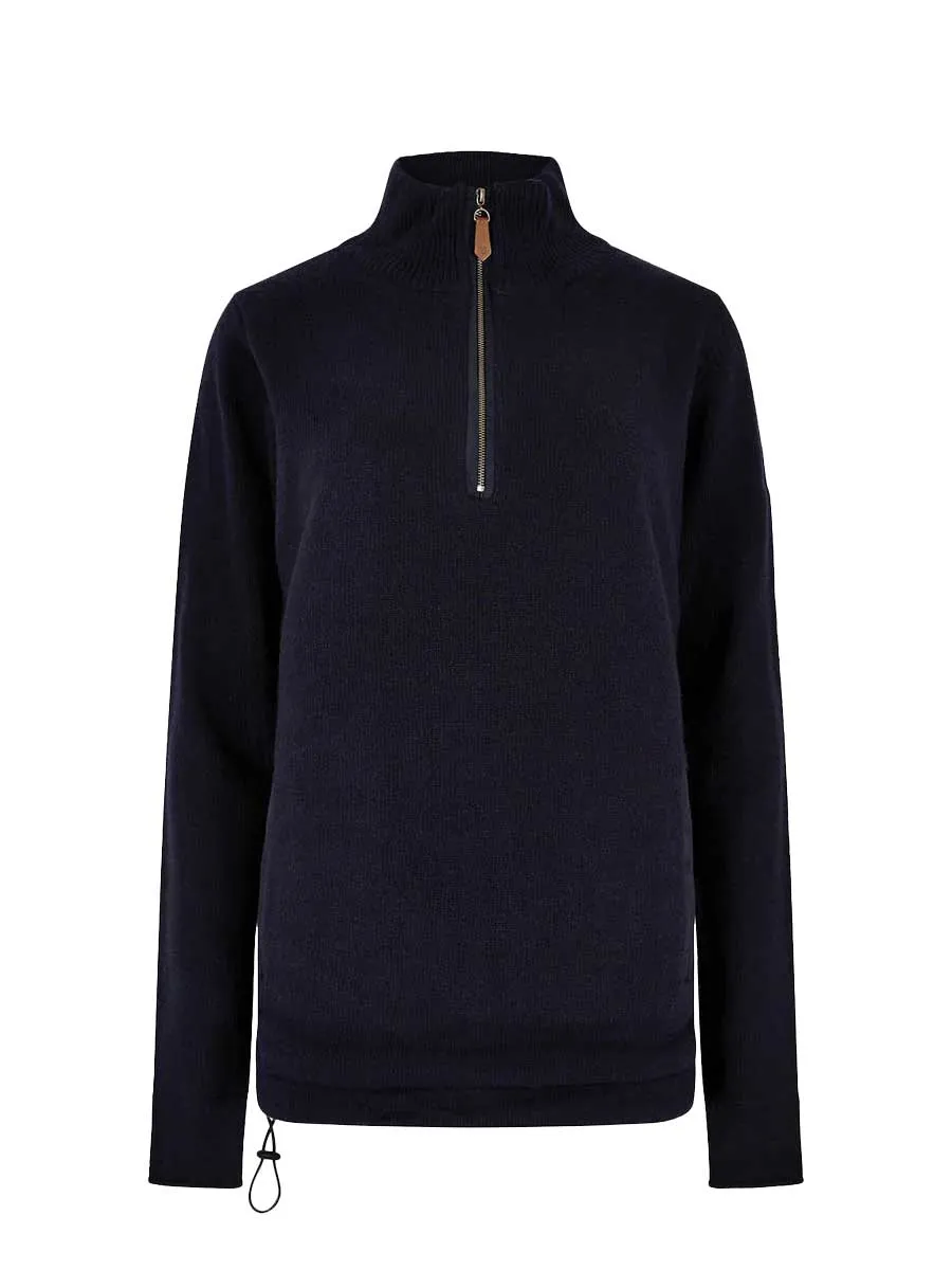 30% OFF DUBARRY Morrisey Zip Neck Sweater - Women's - Navy - Size: UK 16