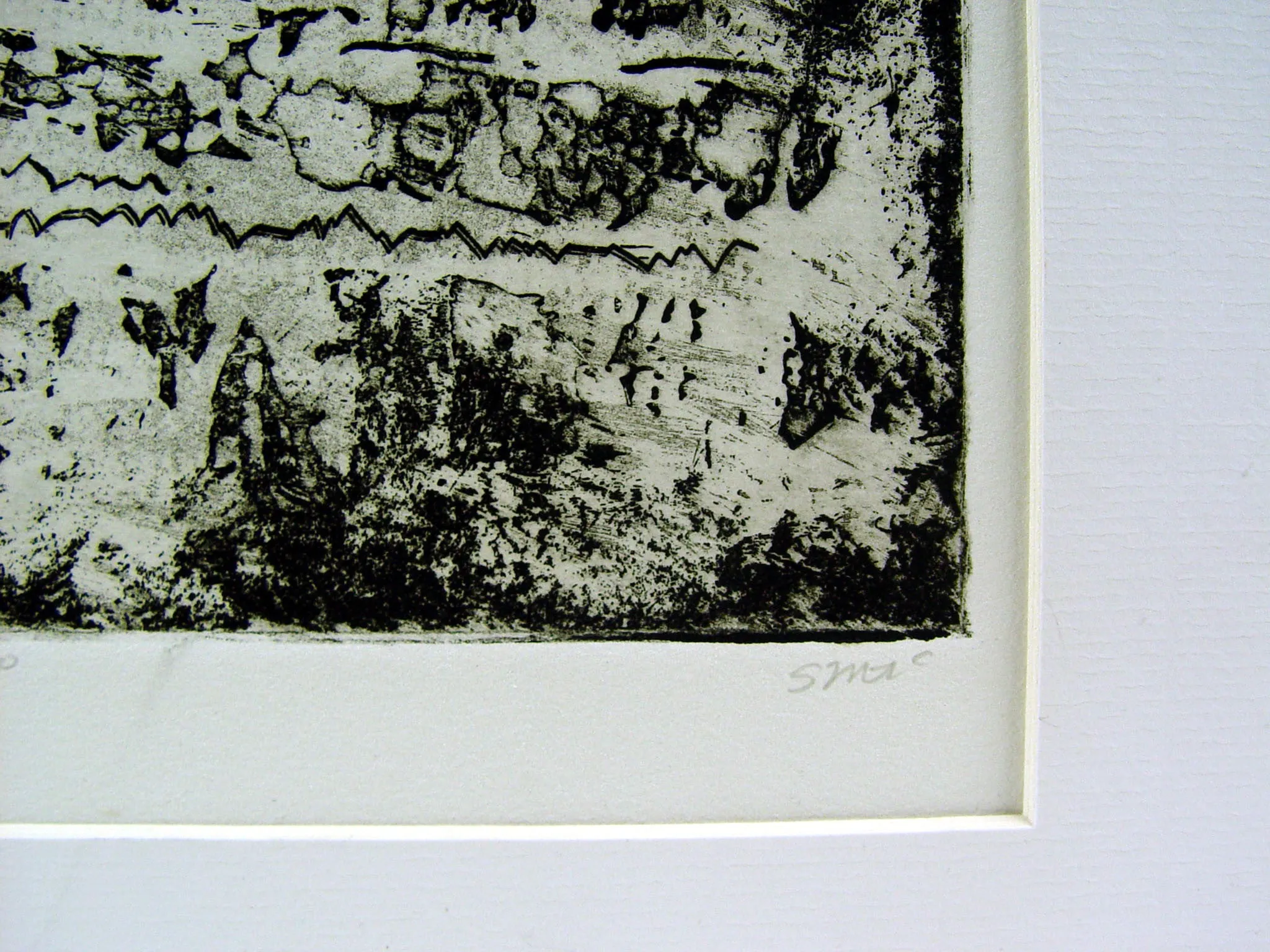 Abstract Black & White Etching