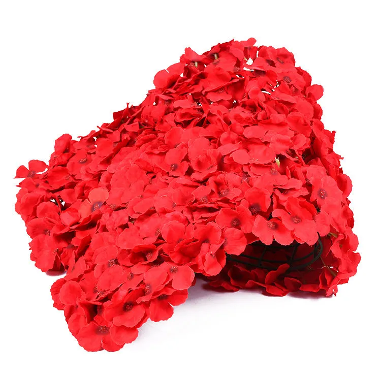 Artificial Flower Hydrangea Rows Dried Flower Fake lawn