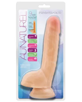 Au Naturel 9" Sensa Feel Dildo - Beige