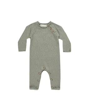 Baby Boy Jumpsuits and Rompers| Cozy Heather Knit- Basil | Quincy Mae