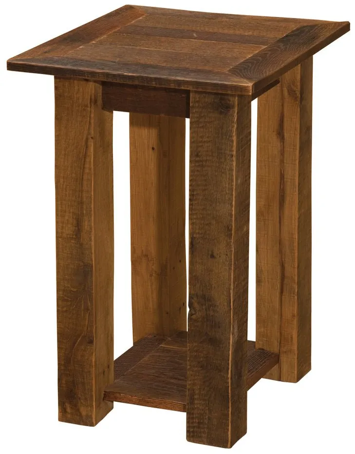 Barnwood Open Nightstand