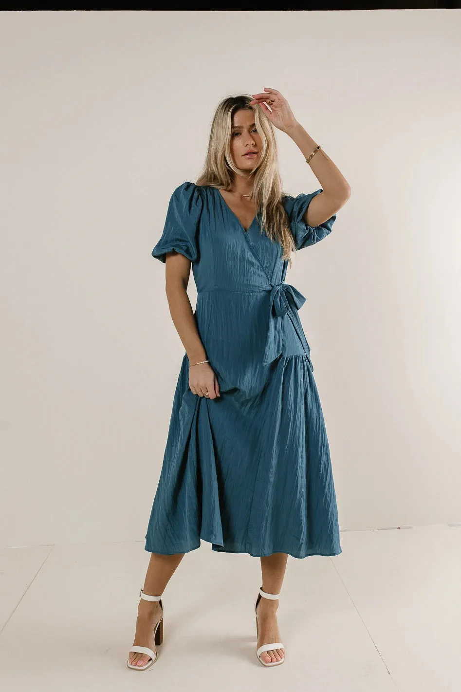 Brielle Midi Dress in Teal - FINAL SALE