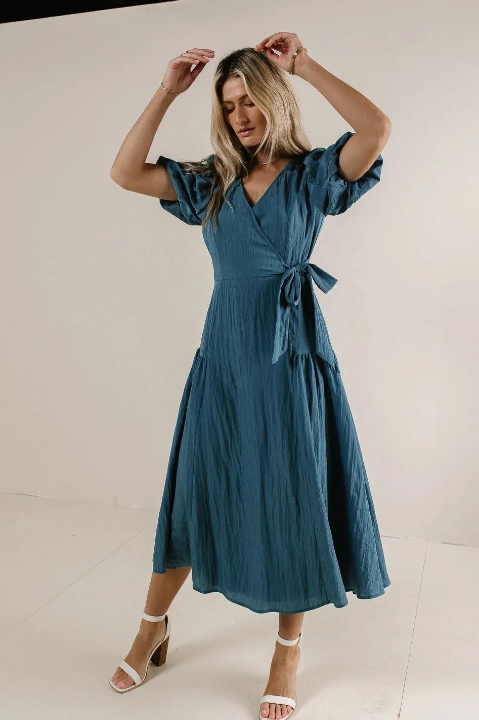 Brielle Midi Dress in Teal - FINAL SALE