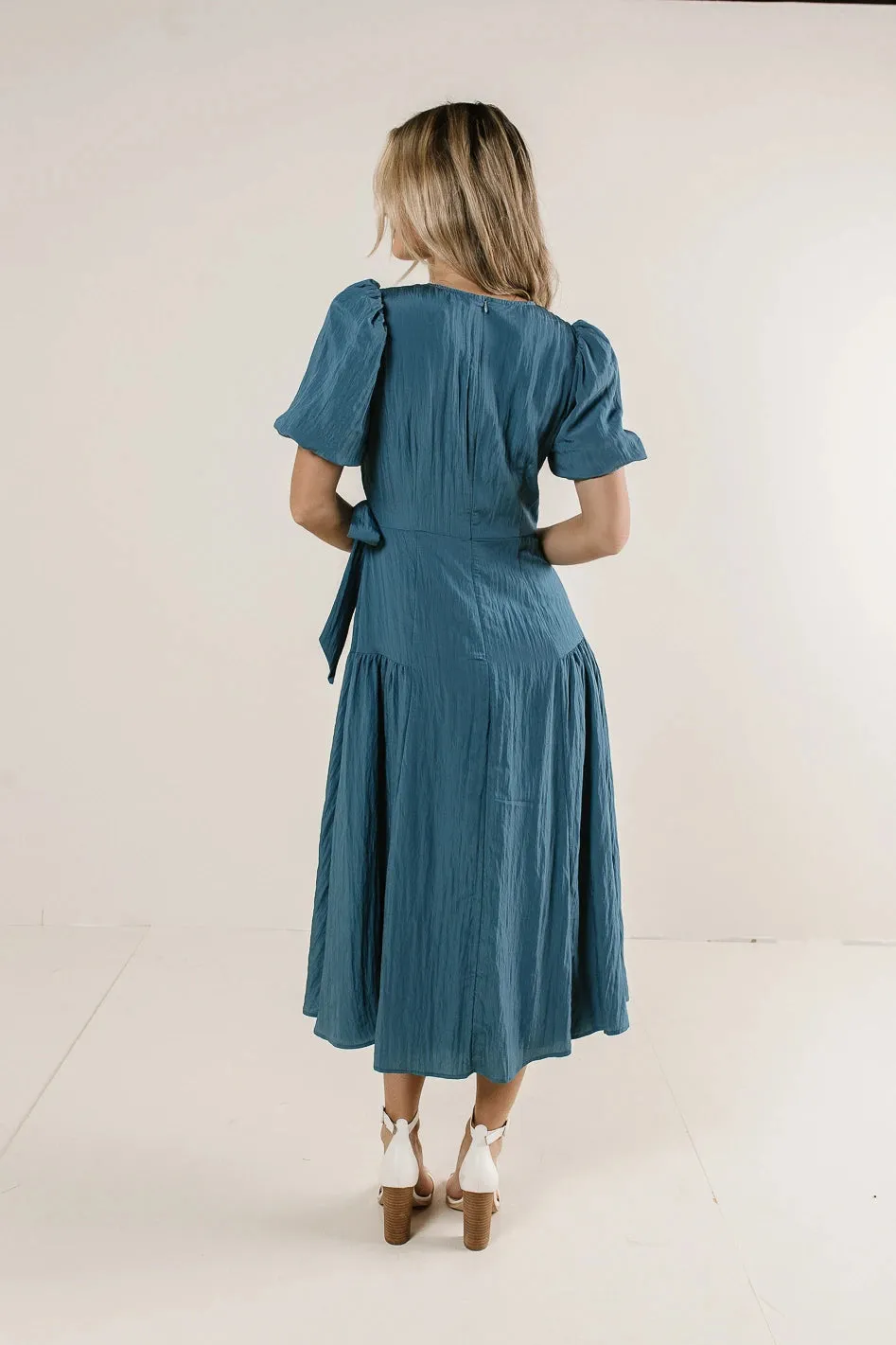 Brielle Midi Dress in Teal - FINAL SALE