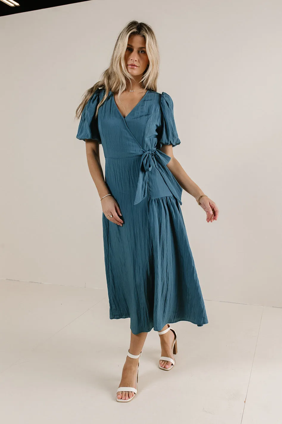 Brielle Midi Dress in Teal - FINAL SALE