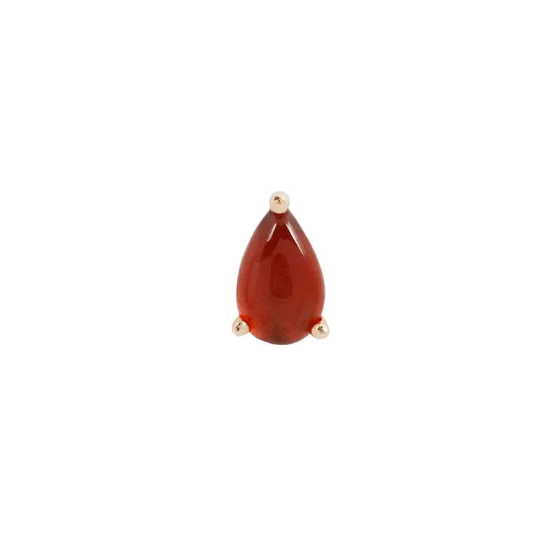 BUDDHA JEWELRY GARNET PEAR - THREADLESS END