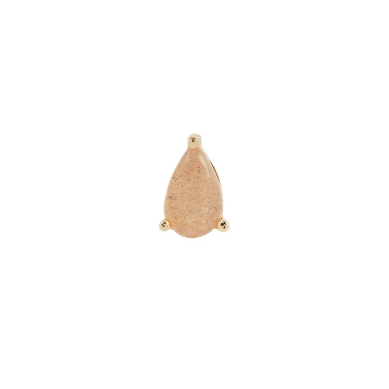 BUDDHA JEWELRY SUNSTONE PEAR - THREADLESS END