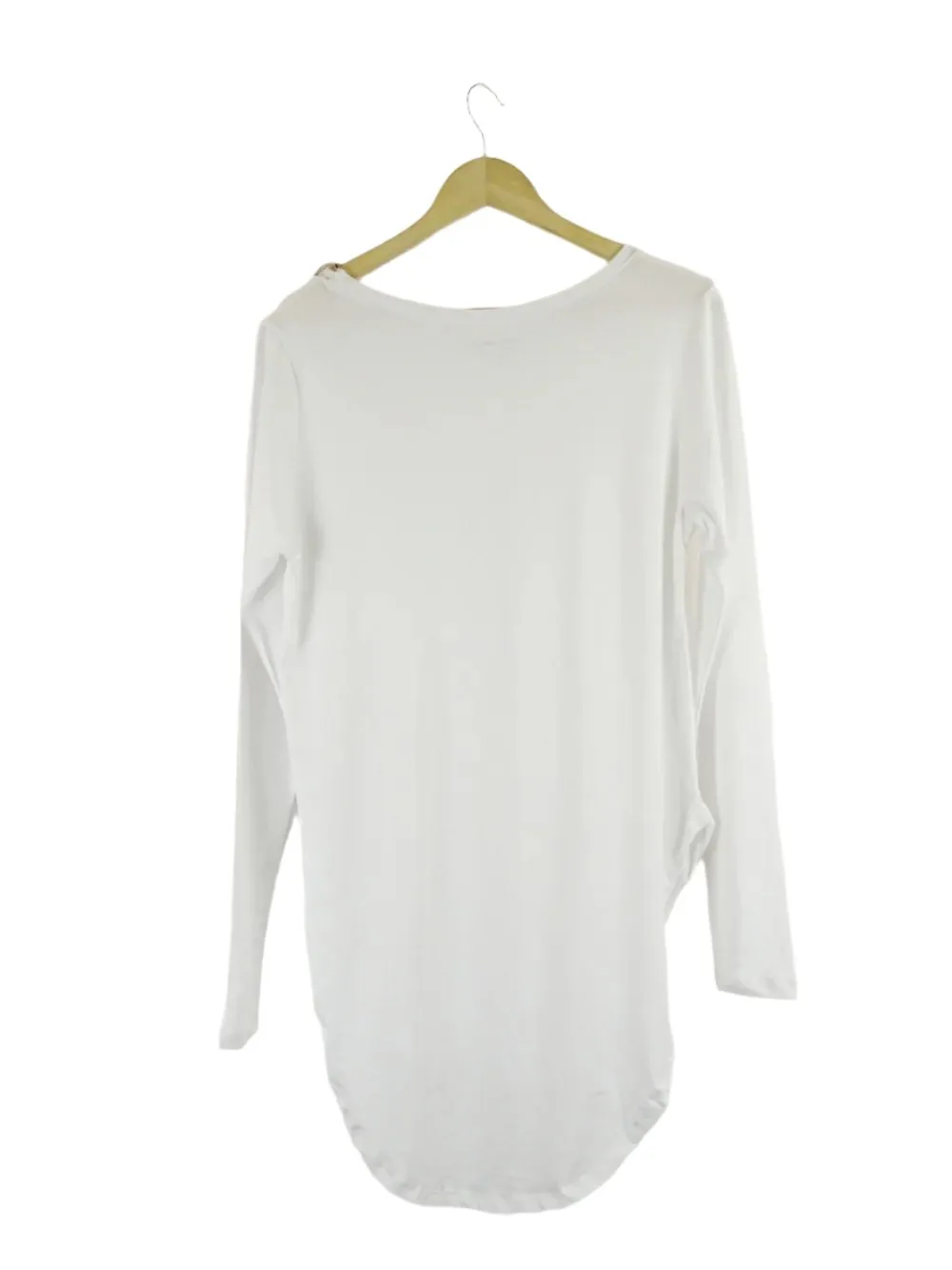 Casa Amuk White Cotton Long Sleeve Teardrop T-Shirt 10 | BNWT