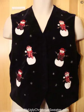 Cheap Cheap Christmas Sweater Vest with Snowmen