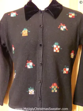 Cheap Festive Christmas Sweater with Gift Boxes