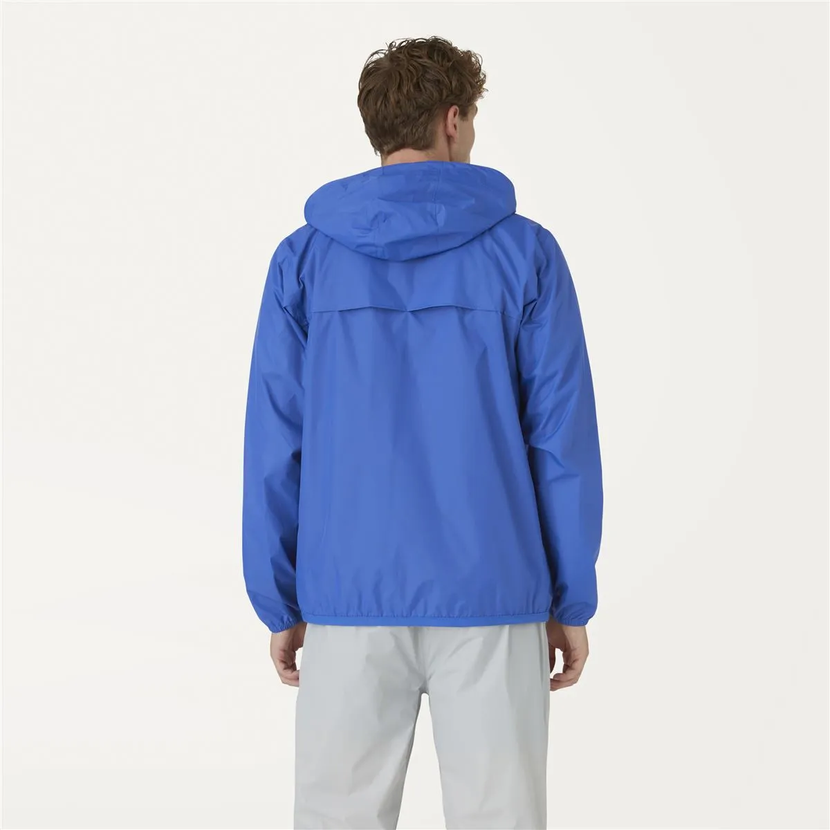 Claude - Unisex Packable Full Zip Waterproof  Rain Jacket in Blue Royal