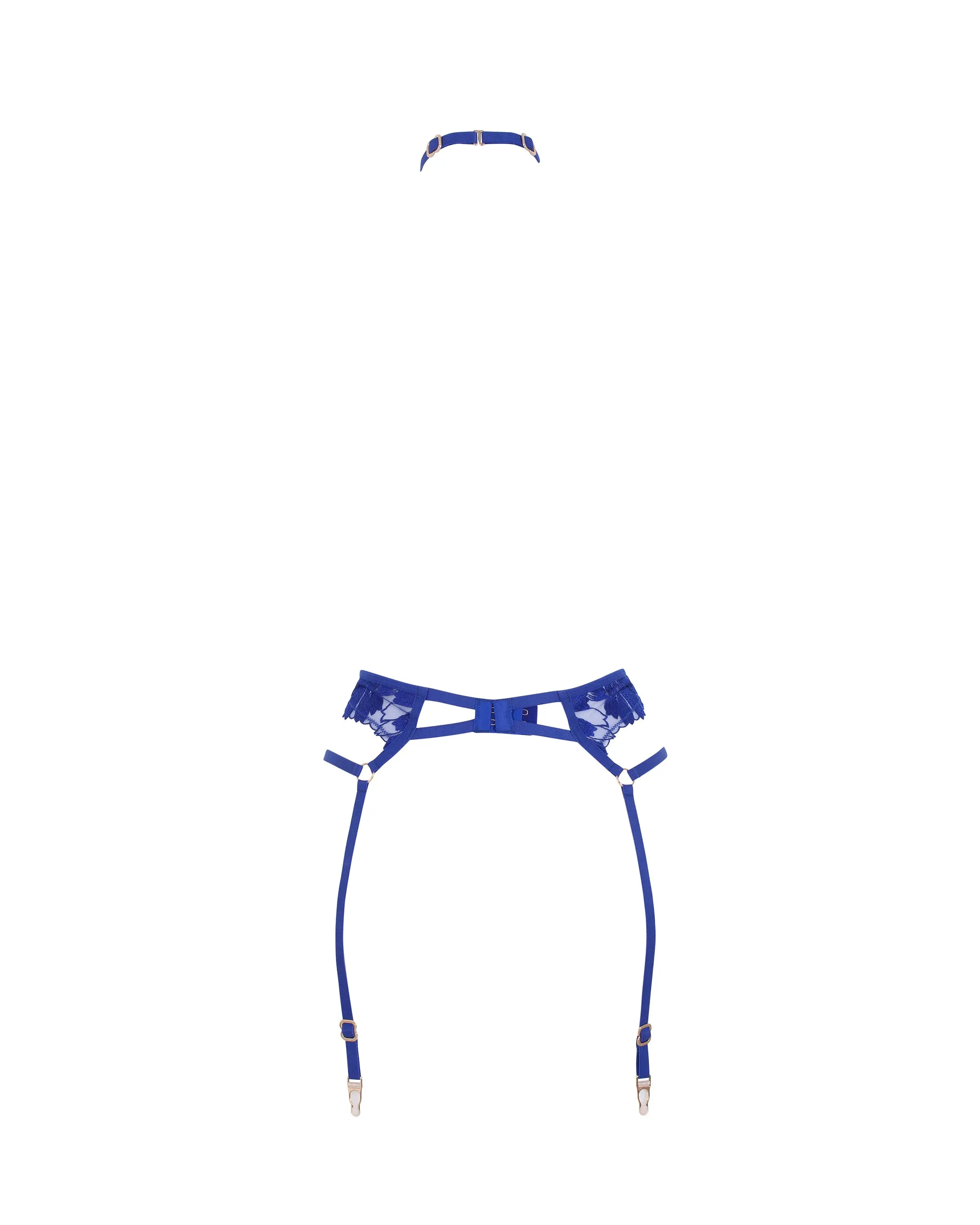 Colette Suspender Harness Surf the Web Blue