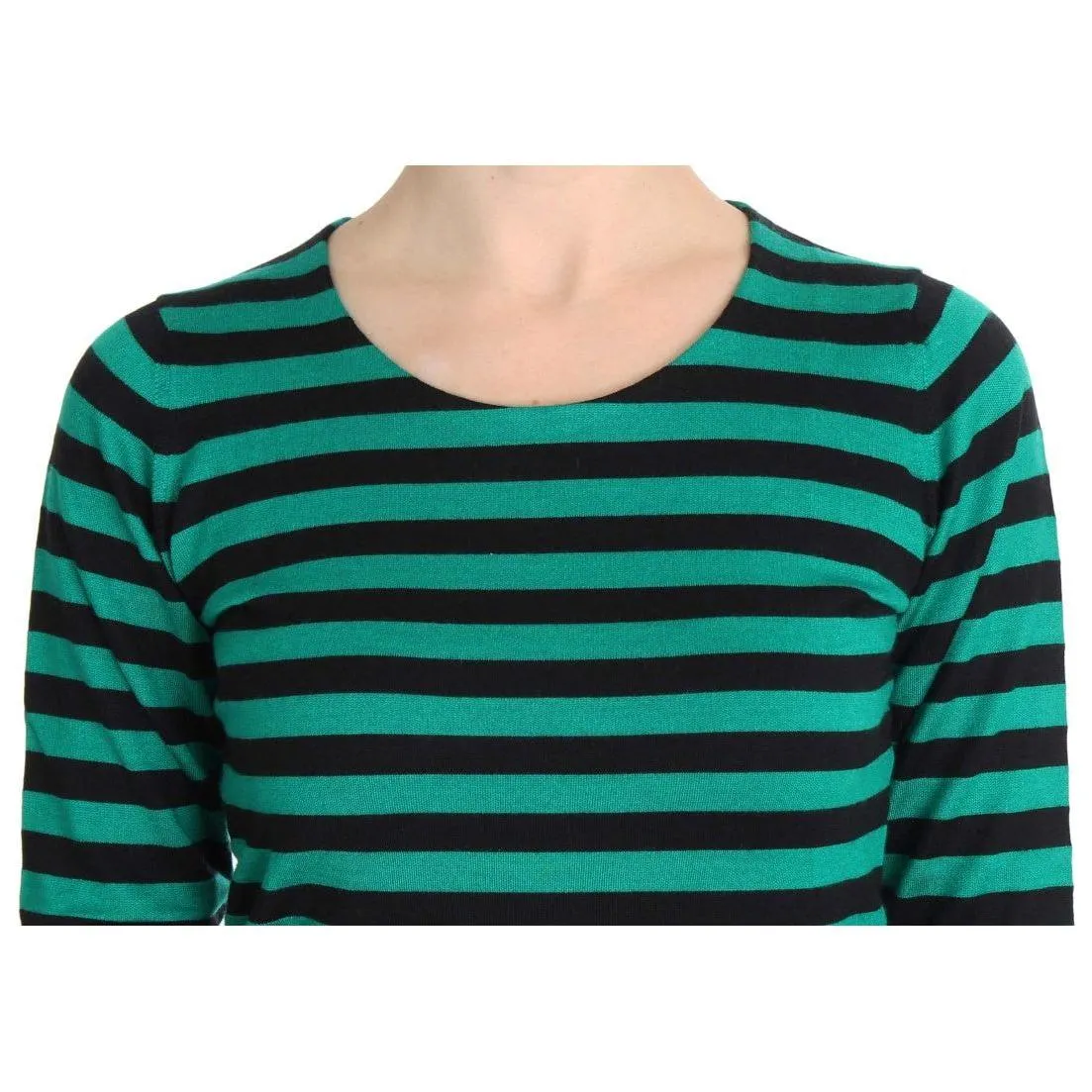 Dolce & Gabbana Elegant Striped Cashmere Silk Sweater