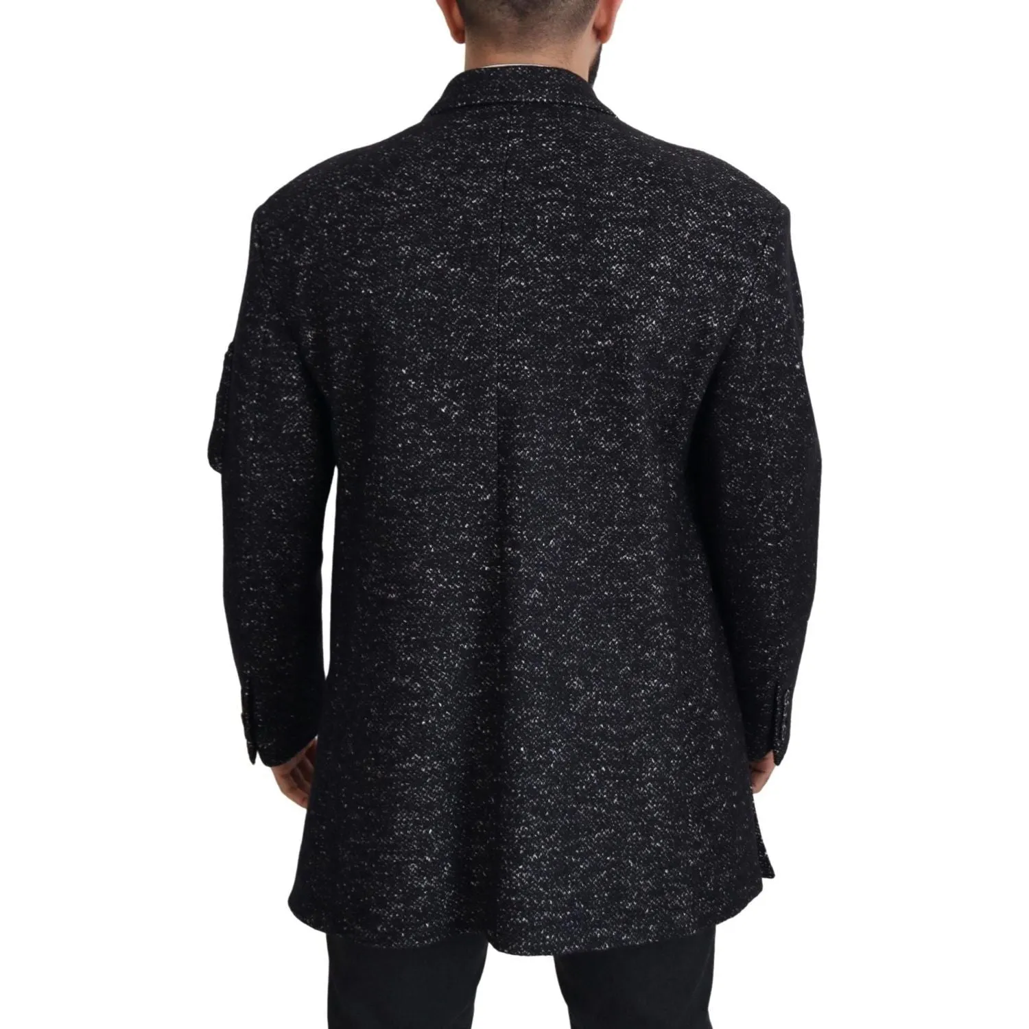 Dolce & Gabbana Sleek Patterned Wool Double Breasted Jacket