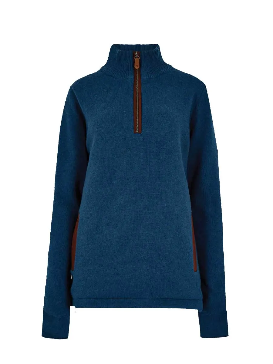 DUBARRY Morrisey Zip Neck Sweater - Women's - Peacock Blue