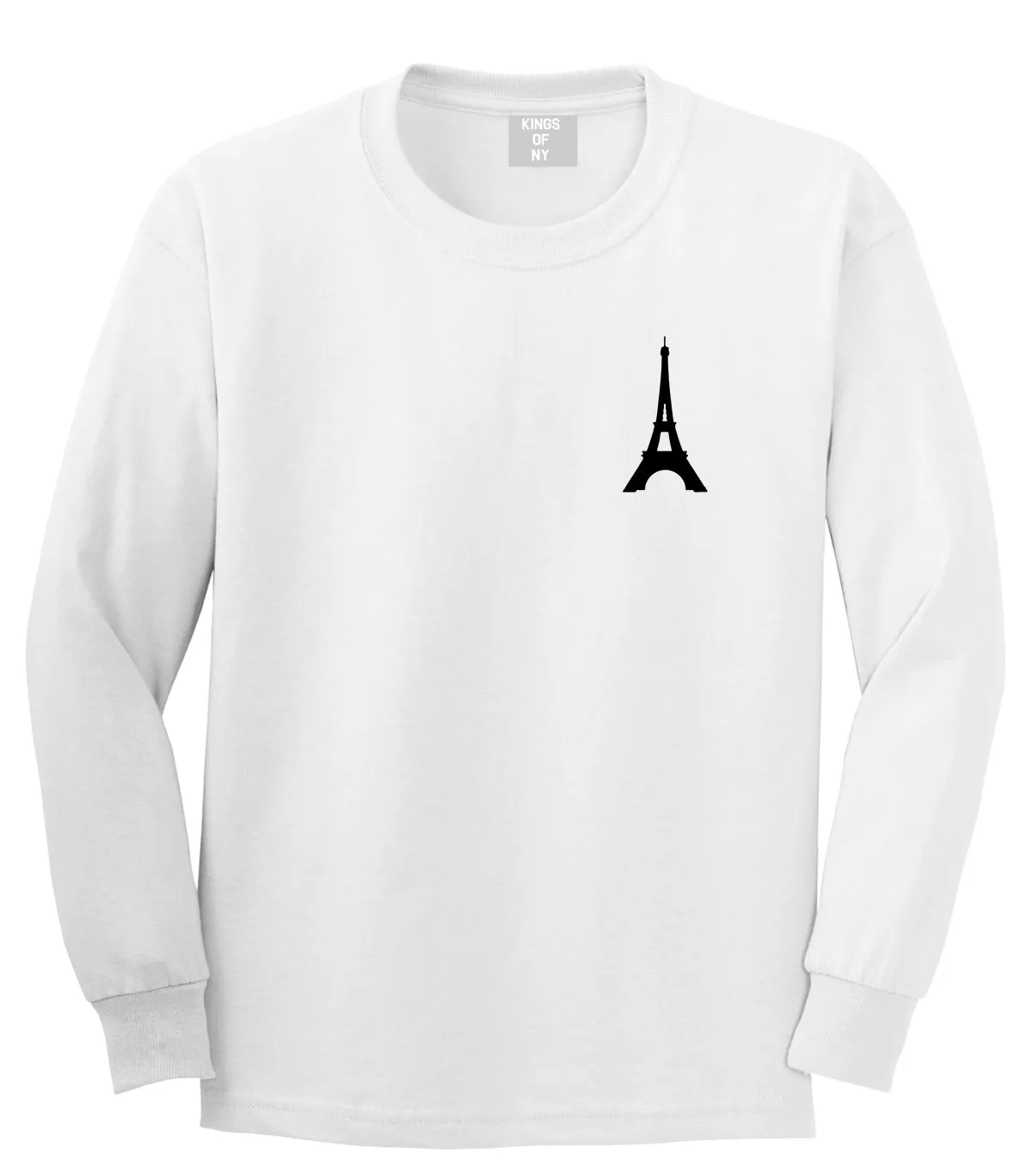 Eiffel Tower Paris Chest Mens Long Sleeve T-Shirt