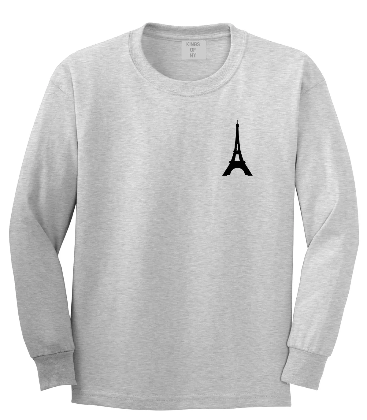 Eiffel Tower Paris Chest Mens Long Sleeve T-Shirt