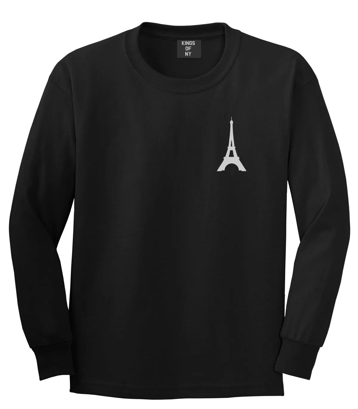 Eiffel Tower Paris Chest Mens Long Sleeve T-Shirt