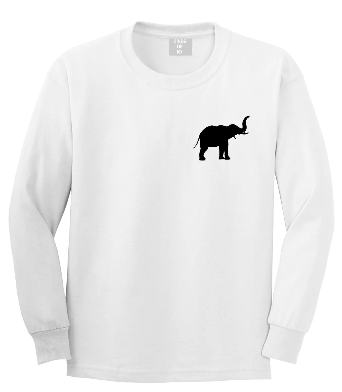 Elephant Animal Chest Mens Long Sleeve T-Shirt