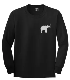 Elephant Animal Chest Mens Long Sleeve T-Shirt