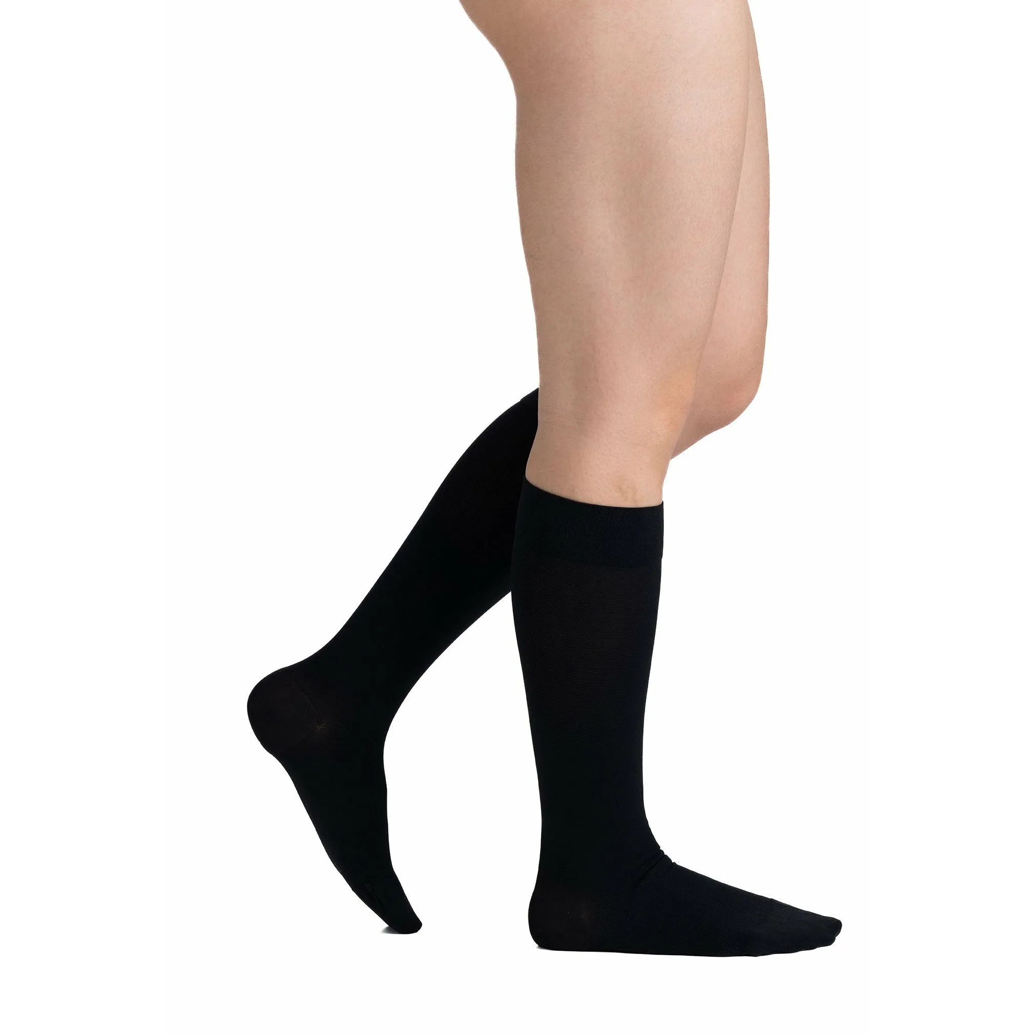 EvoNation Women's Microfiber Opaque 20-30 mmHg Knee High