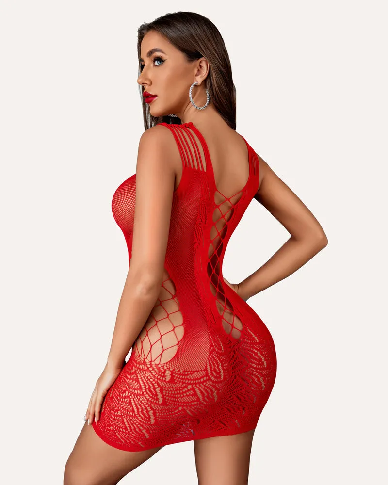 Fishnet Bodycon Dress Stripper Outfit