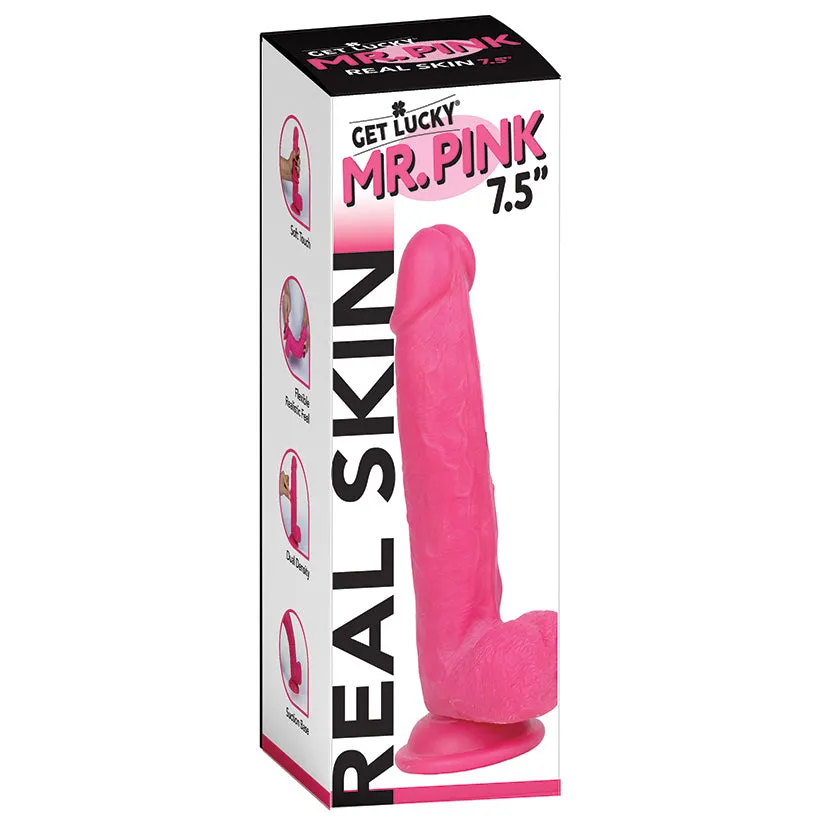 Get Lucky Mr. Pink 7.5' Dual Layer Dong