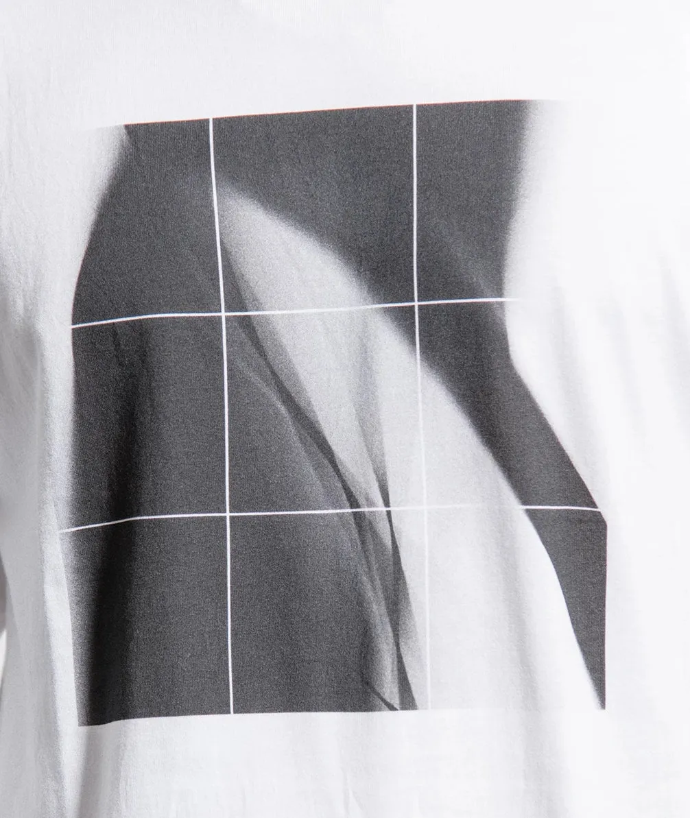 Graphic Long Sleeve Tee White/Black