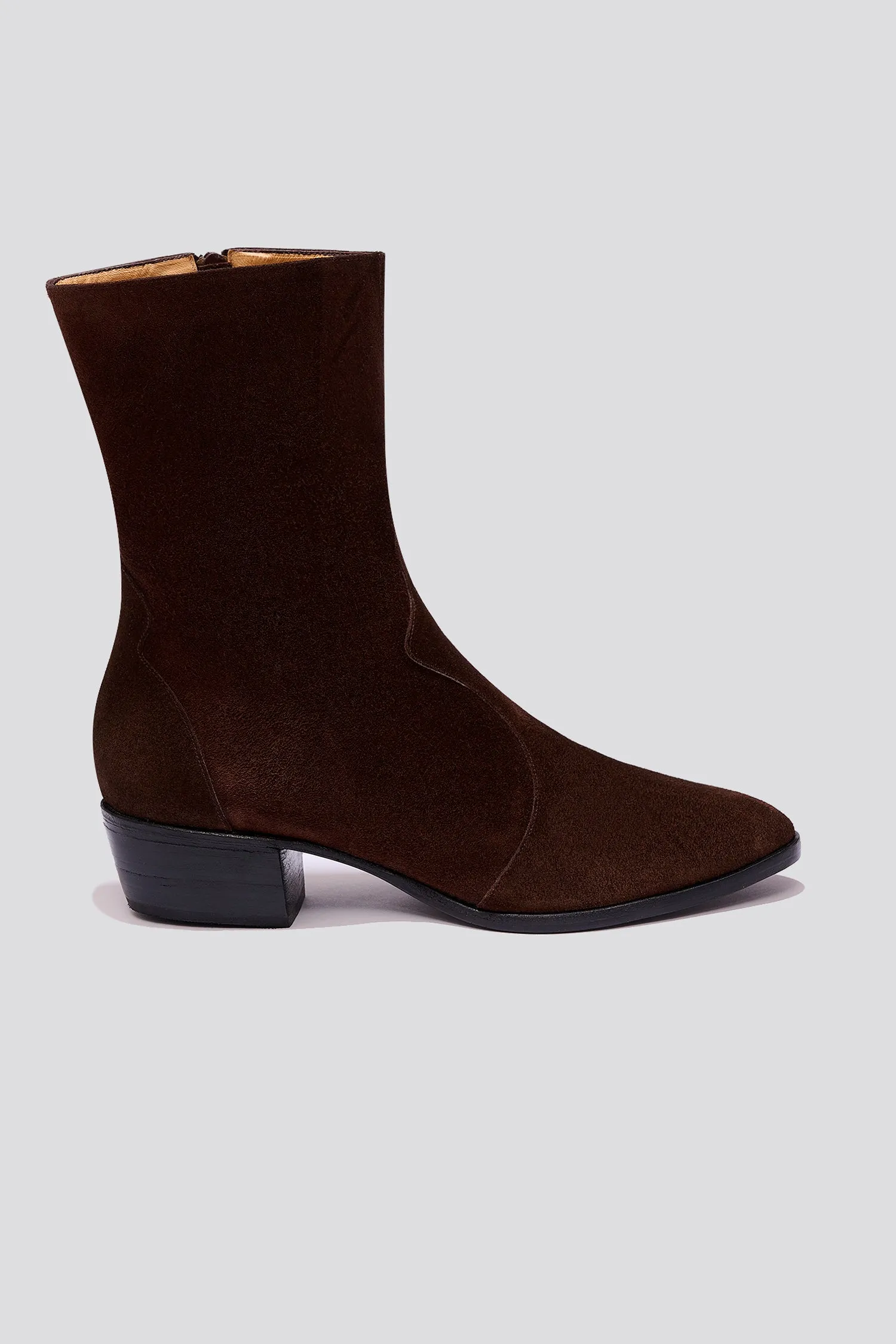 Guada Western Boot in Coffee Suede