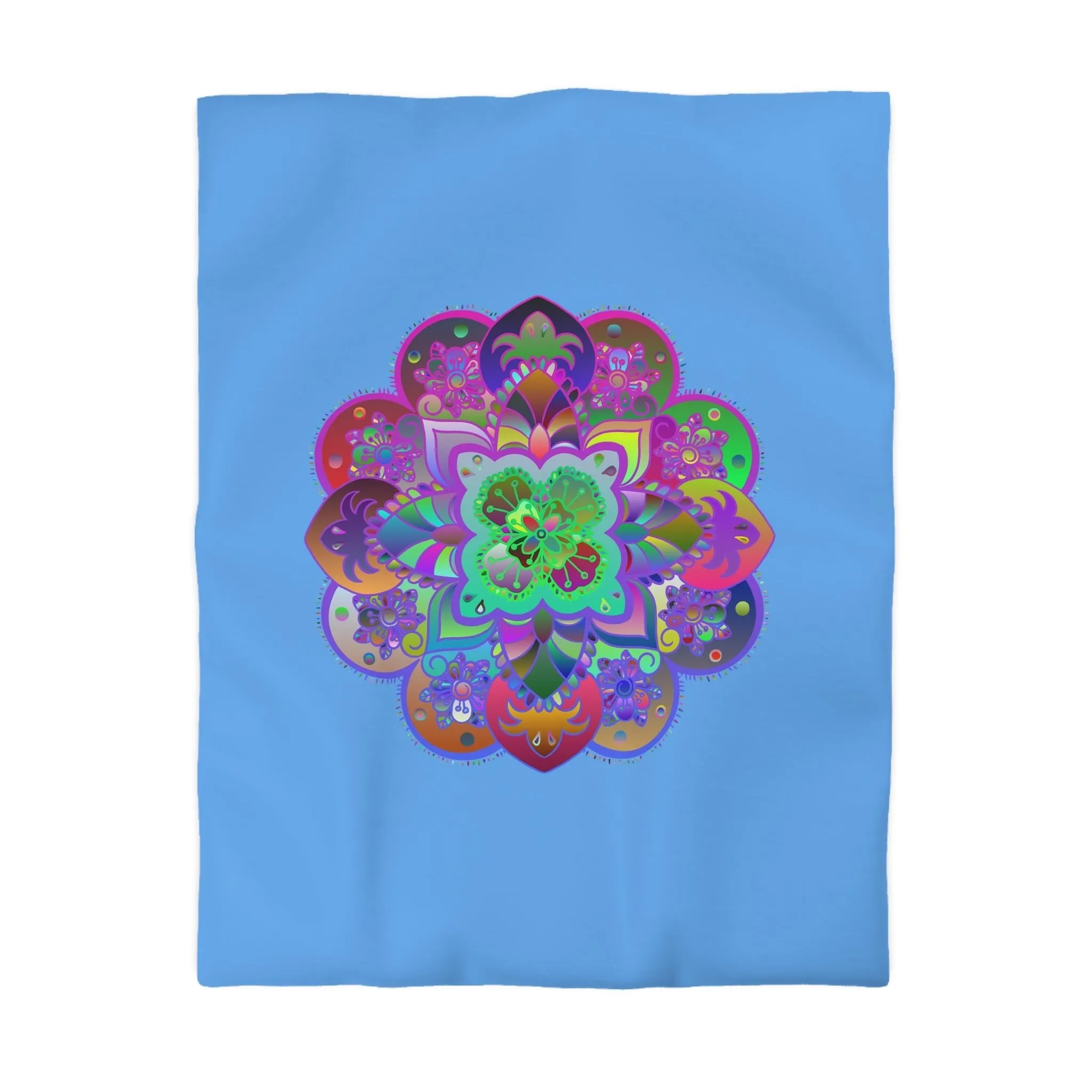 Handmade Mandala Art Microfiber Duvet Cover - Colorful Design