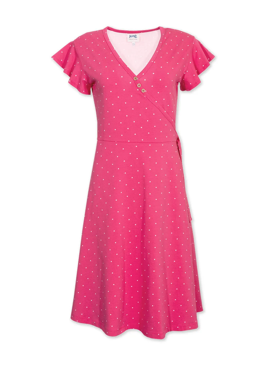 Highcliffe jersey wrap dress tiny dot