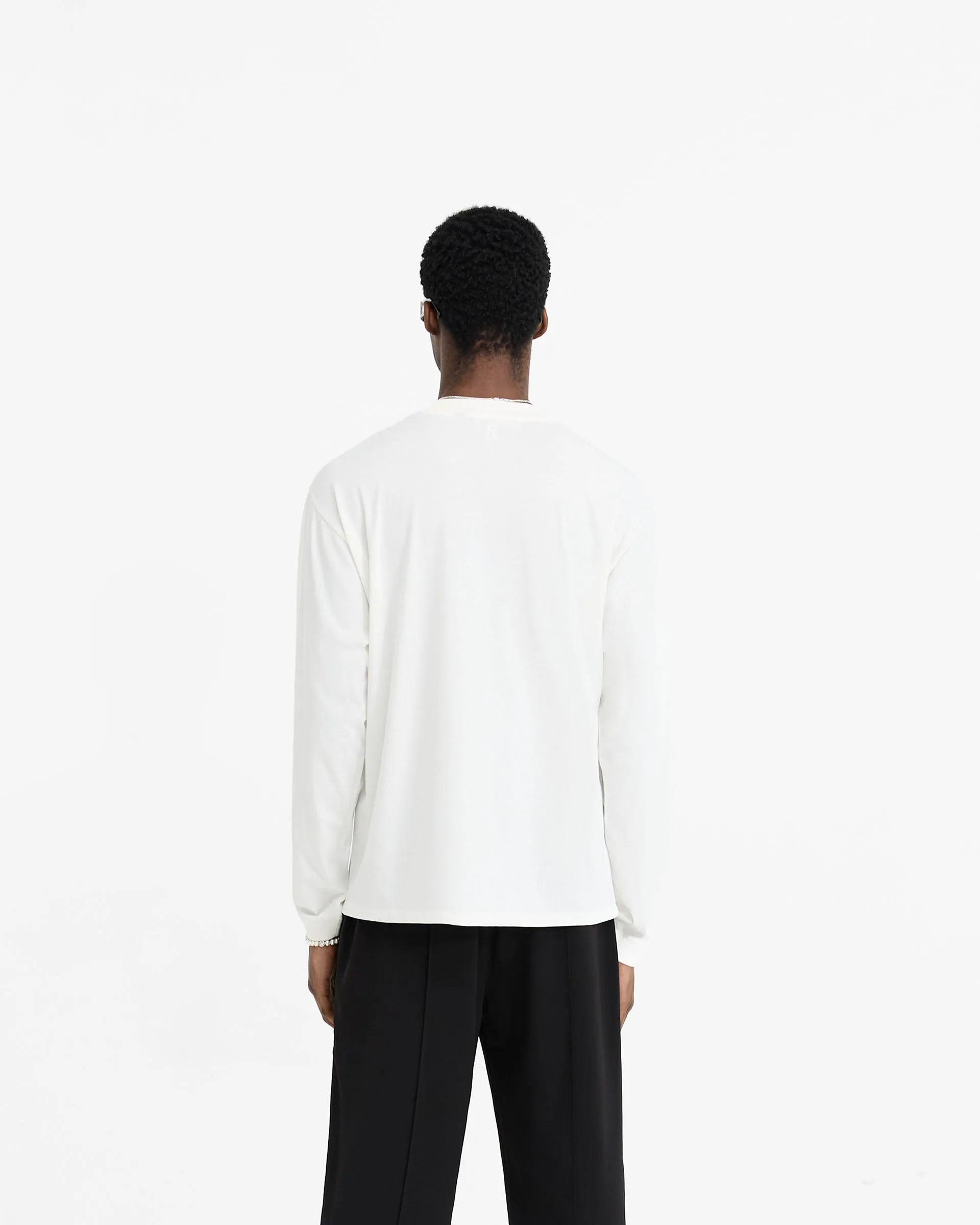 Initial Long Sleeve T-Shirt - Flat White