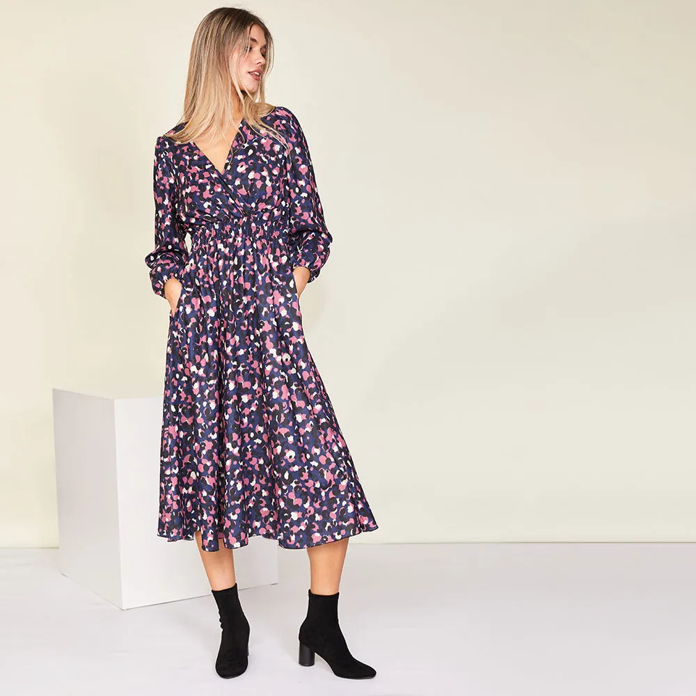 Ivy Wrap Dress (Navy)