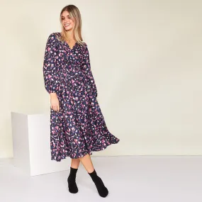 Ivy Wrap Dress (Navy)