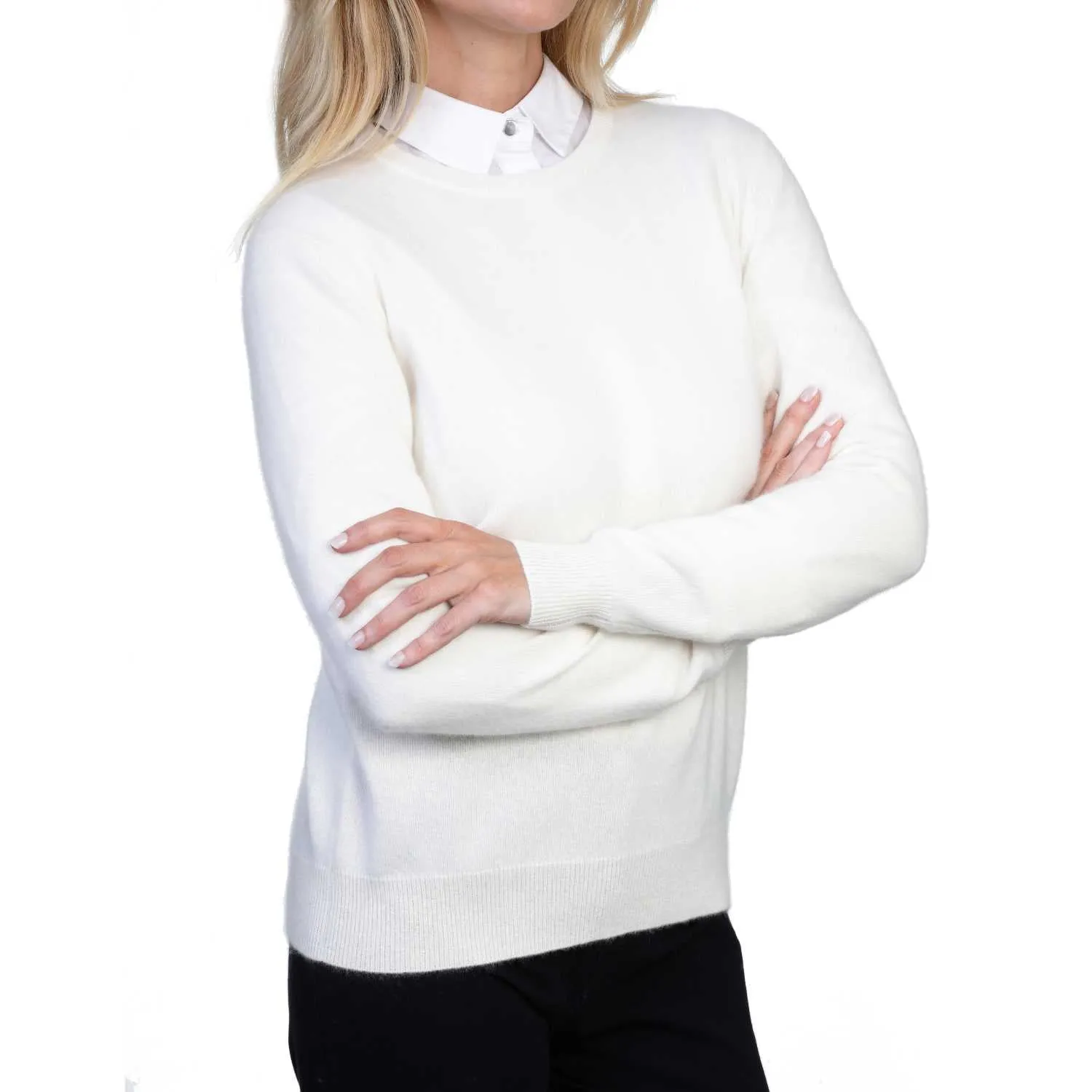 Ladies Cashmere Round Neck Sweater