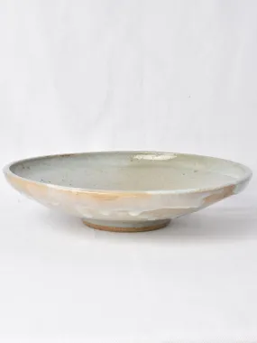 Large fruit bowl  - light gray glaze - Vallauris 15¾"