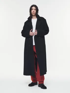 Long DB Overcoat in Black