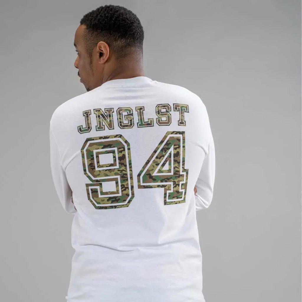 Long Sleeve Junglist 94 White T-Shirt