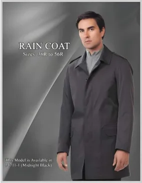 Mens Overcoat - Topcoat For Men - Winter Fabric - Raincoat - Dress Coat Cheap Priced Available In Big & Tall Sizes Trench Coat Dark color black Overcoat