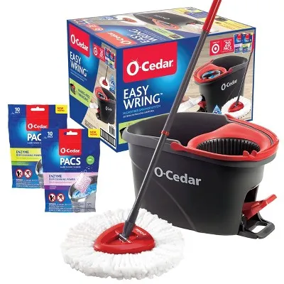 New - O-Cedar EasyWring Spin Mop System - Citrus/Lavender - 20ct