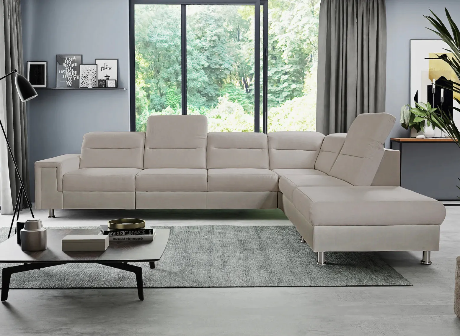 NICOLA L2 140" x 93" Wide Sleeper Sectional with Storage