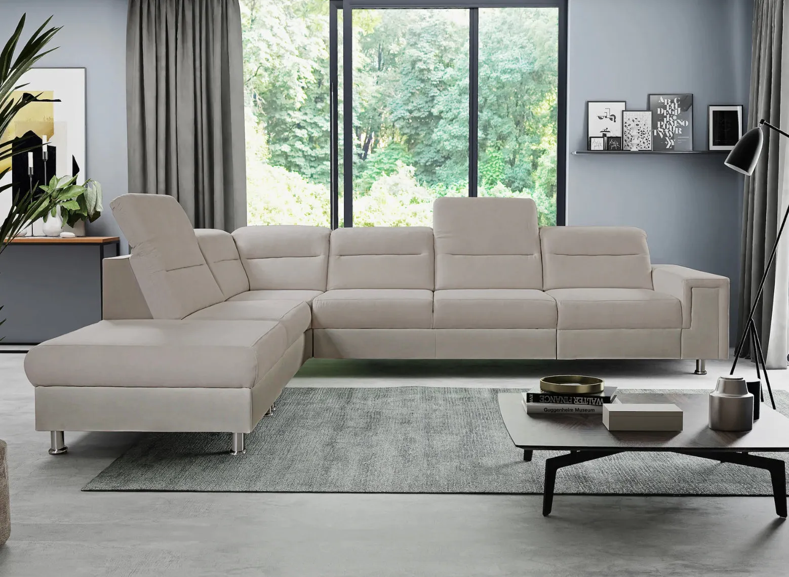 NICOLA L2 140" x 93" Wide Sleeper Sectional with Storage